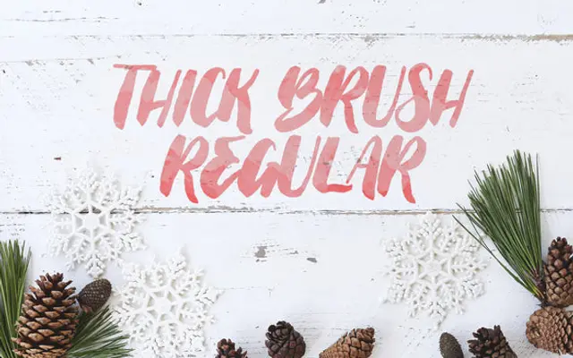 Thick Brush Regular specimen from Out of Step Font Company