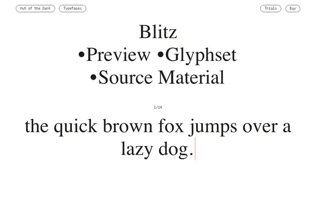 Blitz specimen from Out of the Dark