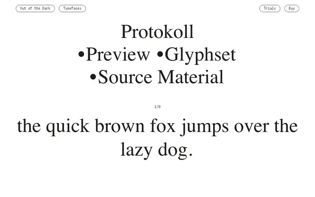 Protokoll specimen from Out of the Dark
