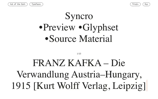 Syncro specimen from Out of the Dark