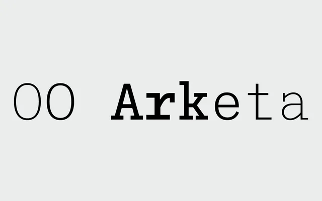Arketa specimen from Outline Online