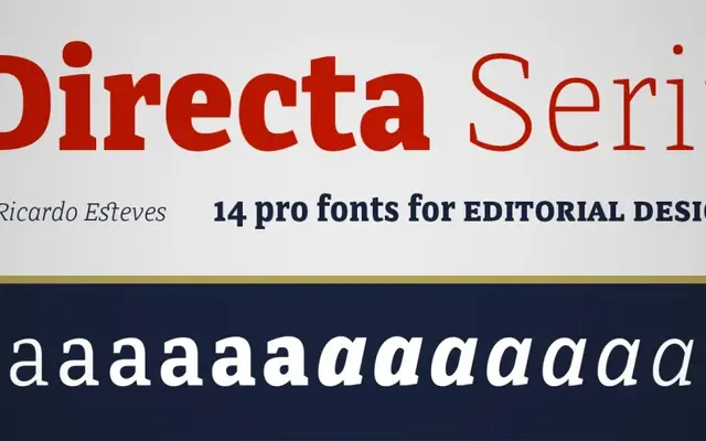 Directa Serif specimen from Outras Fontes