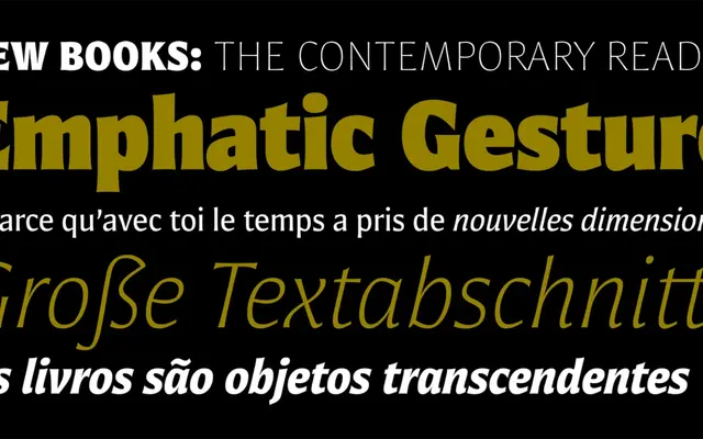 Ponta Text specimen from Outras Fontes
