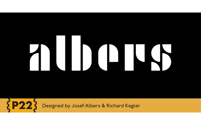 Albers specimen from P22 Type Foundry