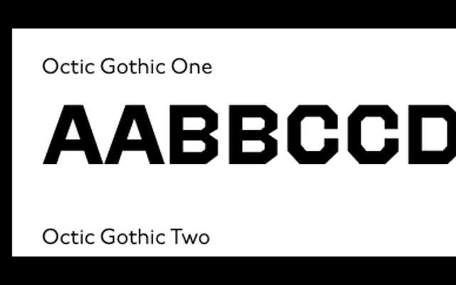 Octic Gothic specimen from P22 Type Foundry