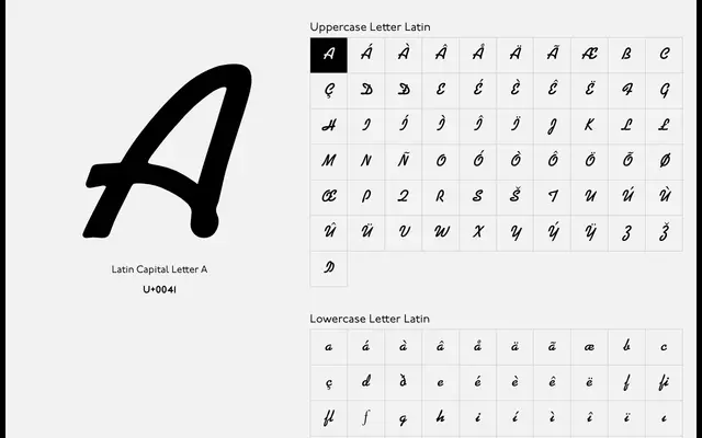 Swing specimen from P22 Type Foundry
