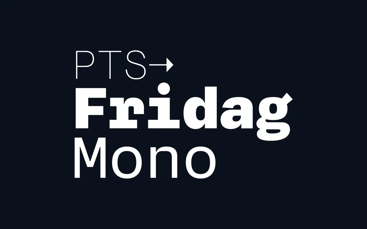 PTS Fridag Mono specimen from Paavola Type Studio