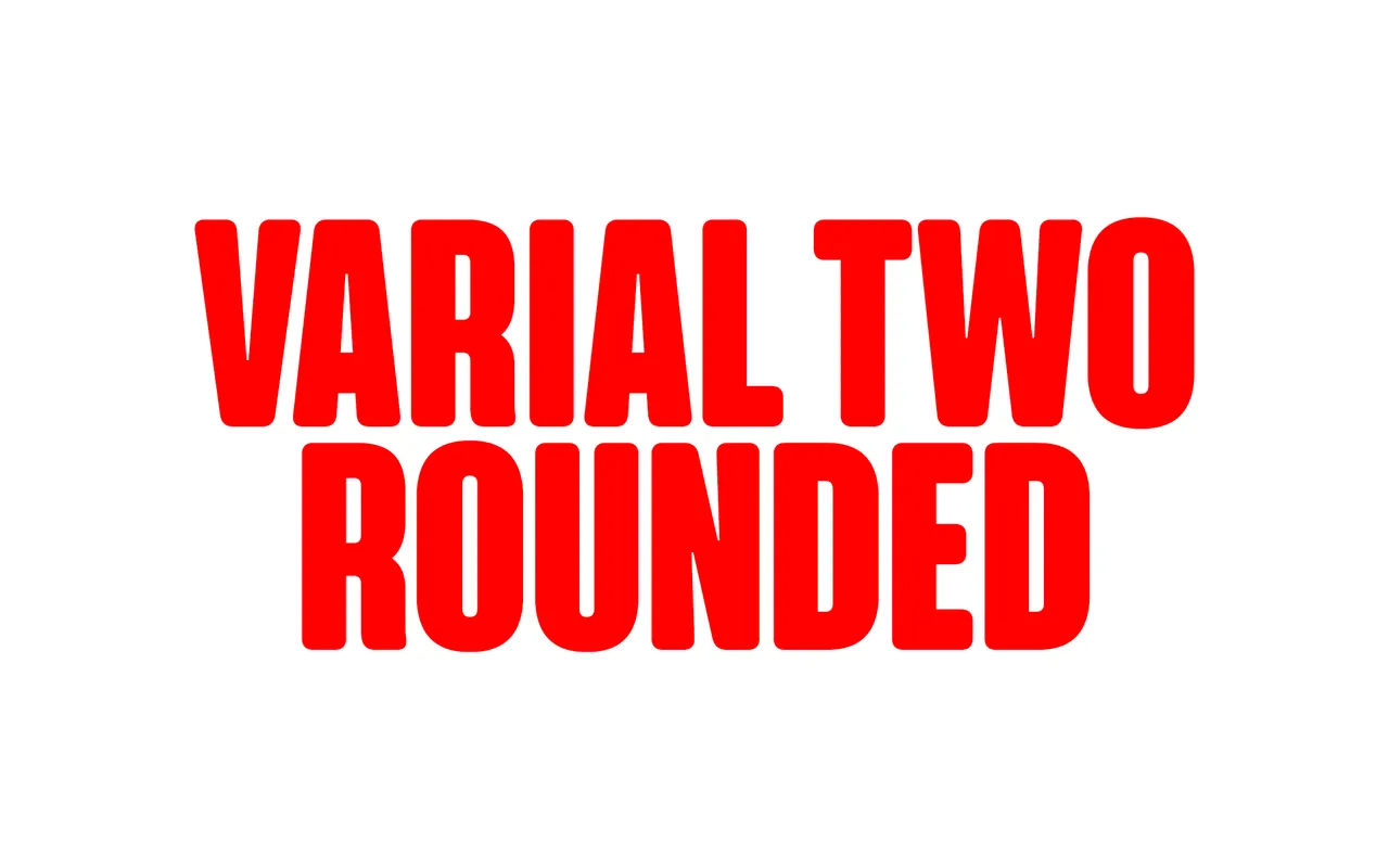 Varial Two Rounded specimen from Paavola Type Studio