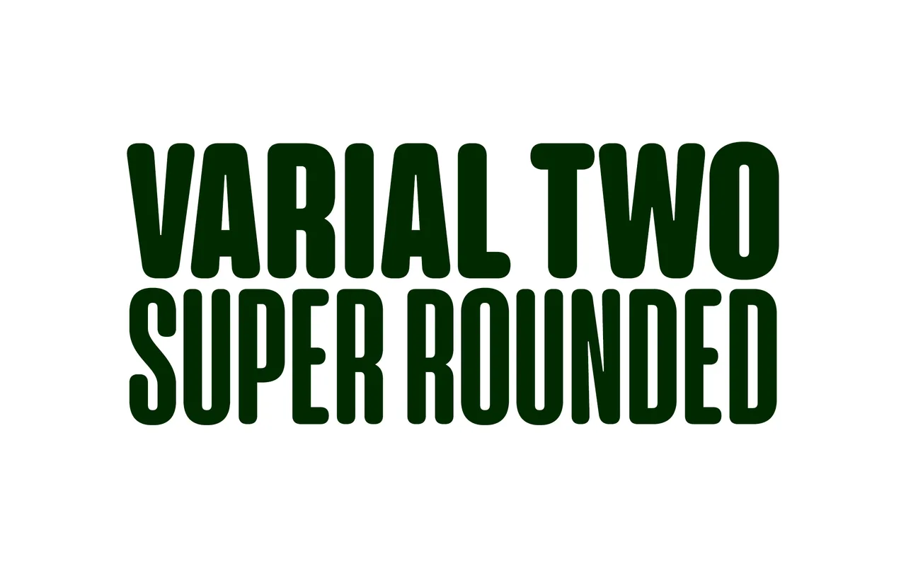 Varial Two Super Rounded specimen from Paavola Type Studio