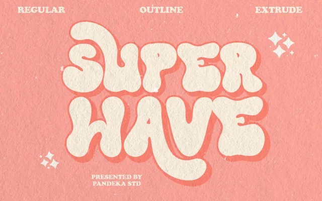 Super Wave specimen from Pandeka Studio