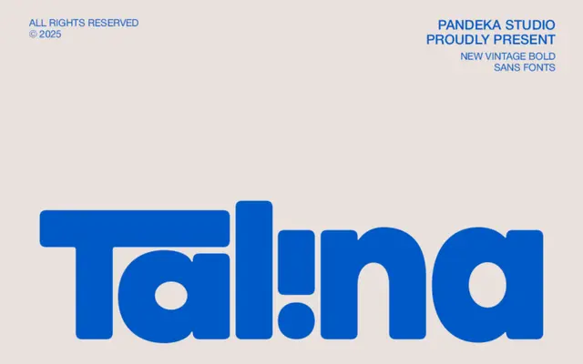 Talina – Playful Bold Sans specimen from Pandeka Studio