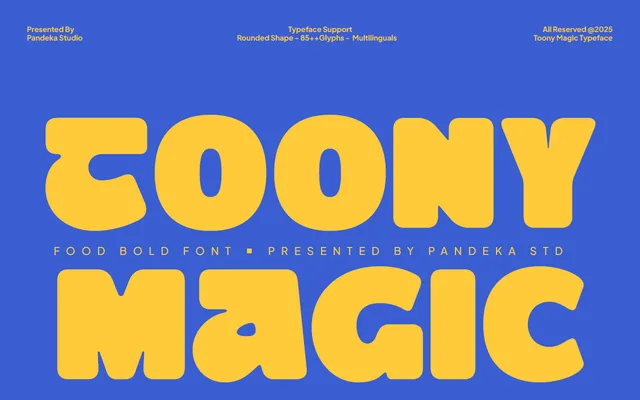 Toony Magic specimen from Pandeka Studio