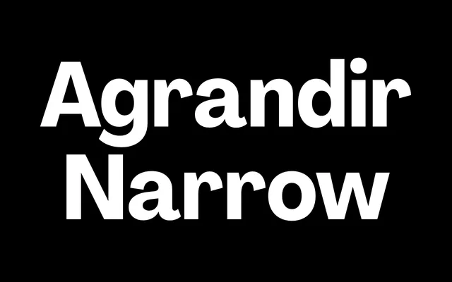 Agrandir Narrow specimen from Pangram Pangram Foundry