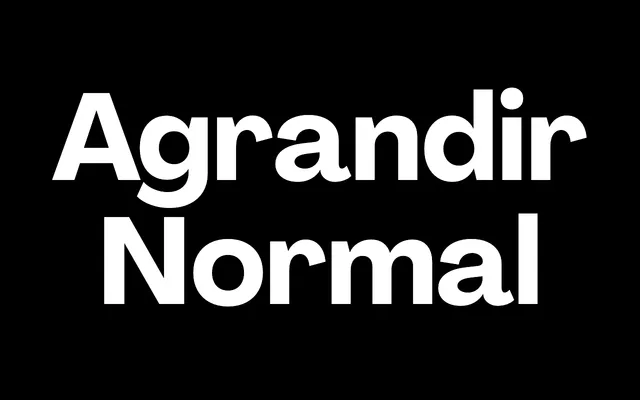 Agrandir Normal specimen from Pangram Pangram Foundry