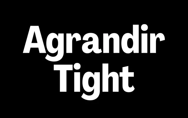 Agrandir Tight specimen from Pangram Pangram Foundry