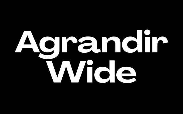 Agrandir Wide specimen from Pangram Pangram Foundry
