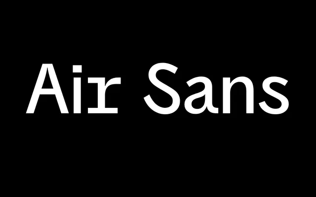 Air Sans specimen from Pangram Pangram Foundry