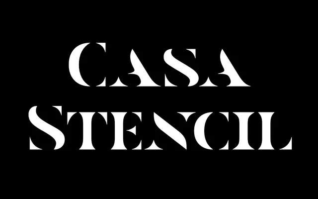 Casa Stencil specimen from Pangram Pangram Foundry