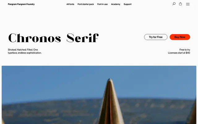 Chronos Serif specimen from Pangram Pangram Foundry