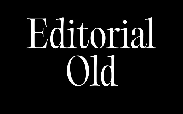 Editorial Old specimen from Pangram Pangram Foundry
