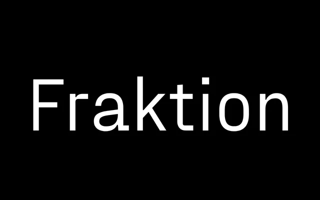 Fraktion specimen from Pangram Pangram Foundry