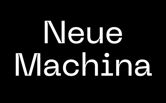 Neue Machina specimen from Pangram Pangram Foundry