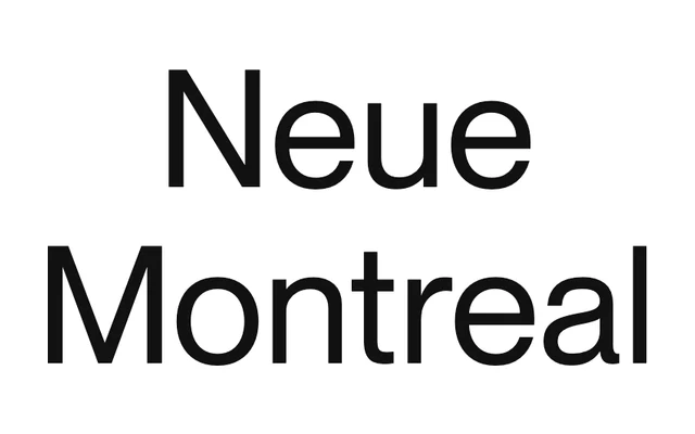 Neue Montreal specimen from Pangram Pangram Foundry