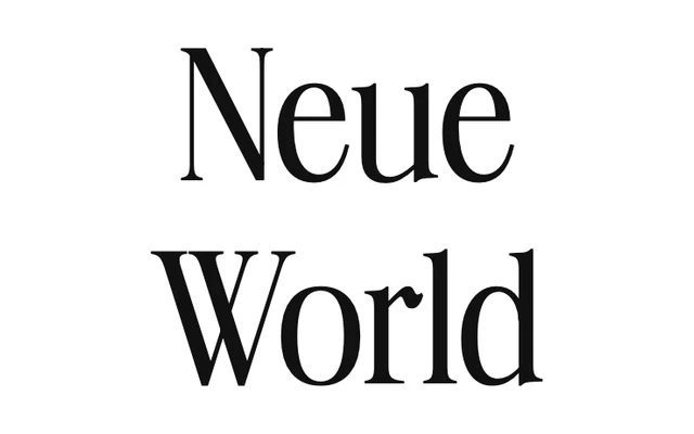 Neue World specimen from Pangram Pangram Foundry