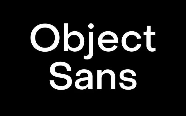 Object Sans specimen from Pangram Pangram Foundry