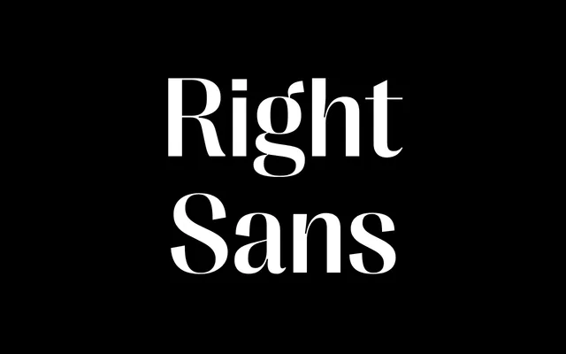 Right Sans specimen from Pangram Pangram Foundry