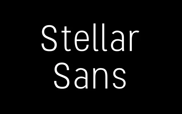 Stellar Sans specimen from Pangram Pangram Foundry