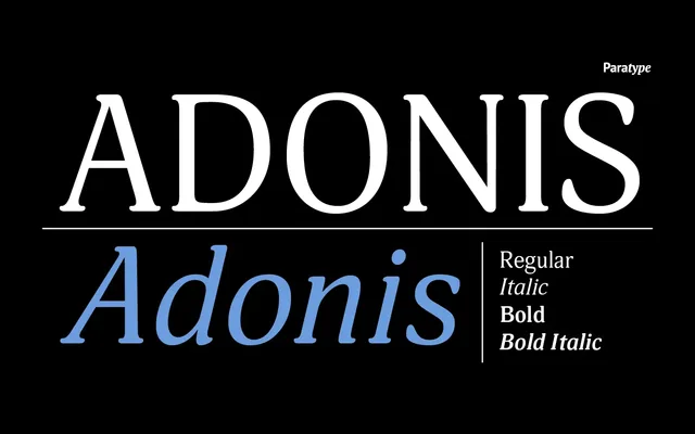 Adonis specimen from ParaType