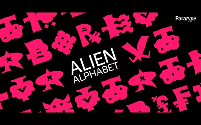 Alien Alphabet specimen from ParaType
