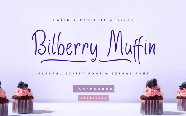 Bilberry Muffin specimen from ParaType
