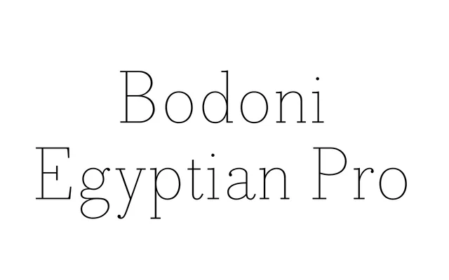 Bodoni Egyptian Pro specimen from ParaType