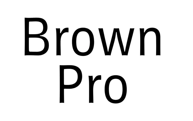 Brown Pro specimen from ParaType