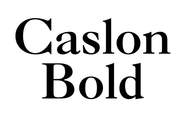 Caslon Bold specimen from ParaType