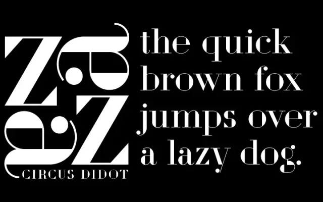 Circus Didot specimen from ParaType