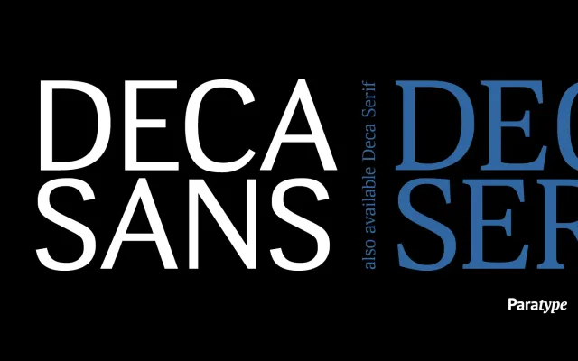 Deca Sans specimen from ParaType