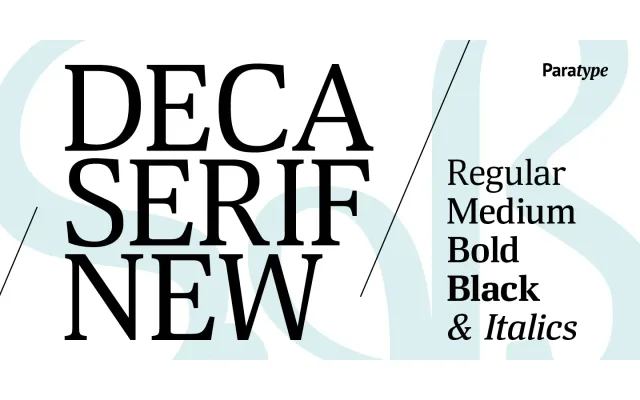 Deca Serif New specimen from ParaType
