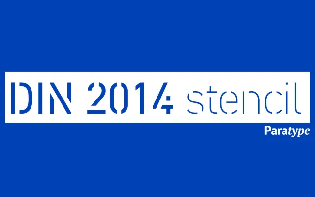 DIN 2014 Stencil specimen from ParaType