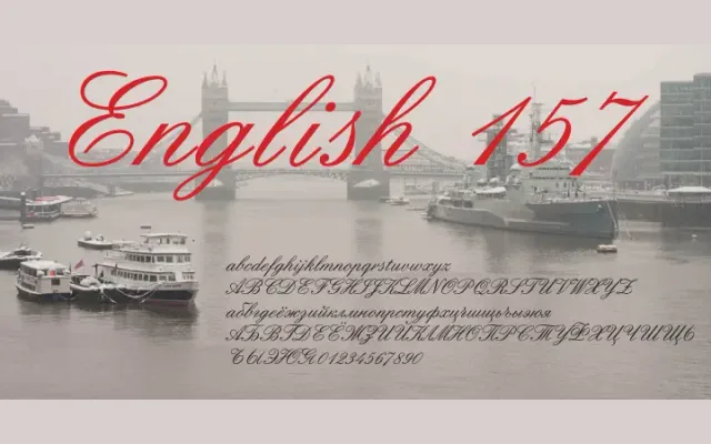 English 157 specimen from ParaType