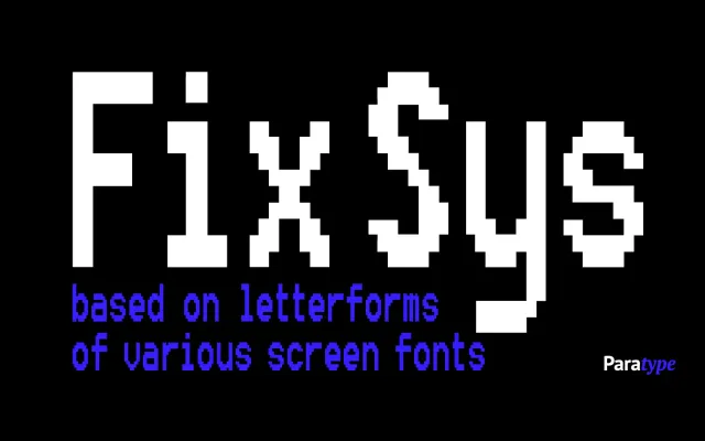 FixSys specimen from ParaType