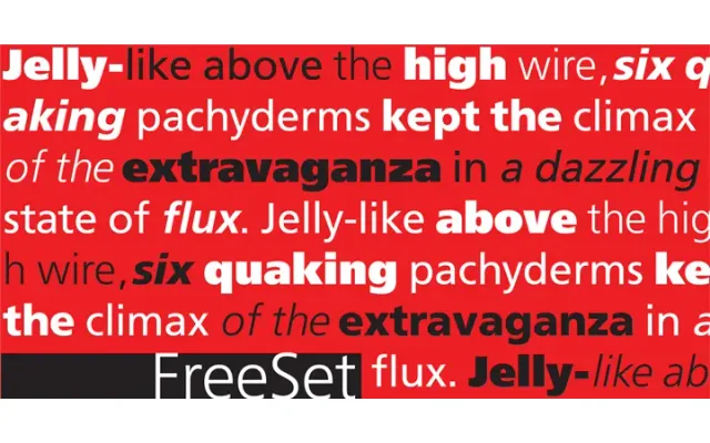 FreeSet specimen from ParaType