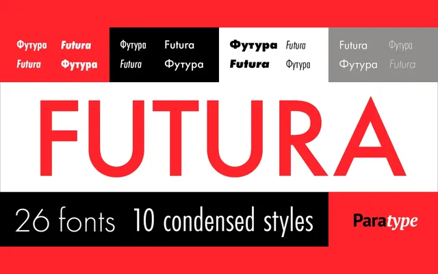 Futura PT specimen from ParaType