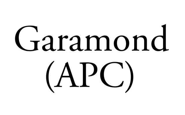 Garamond (APC) specimen from ParaType