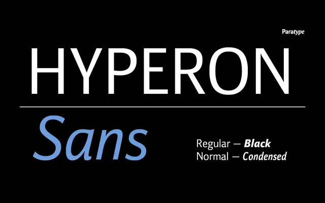 Hyperon Sans specimen from ParaType