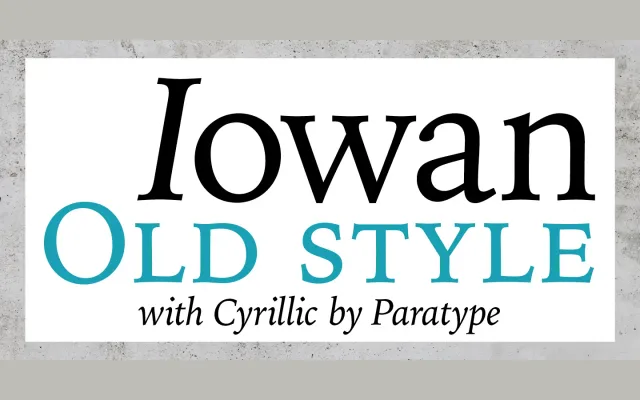 Iowan Old Style specimen from ParaType