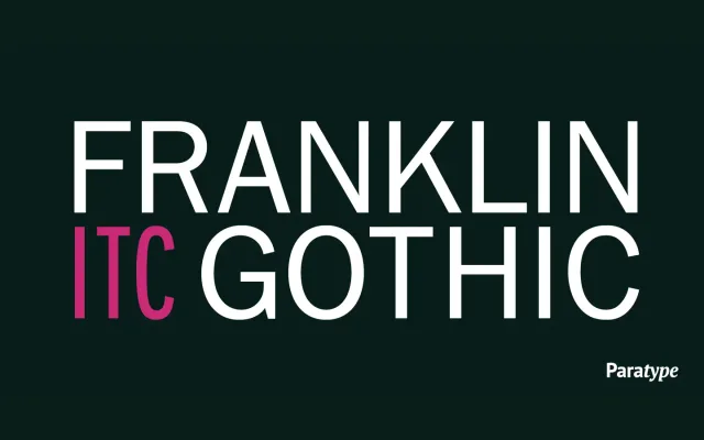 ITC Franklin Gothic specimen from ParaType