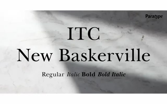 ITC New Baskerville specimen from ParaType